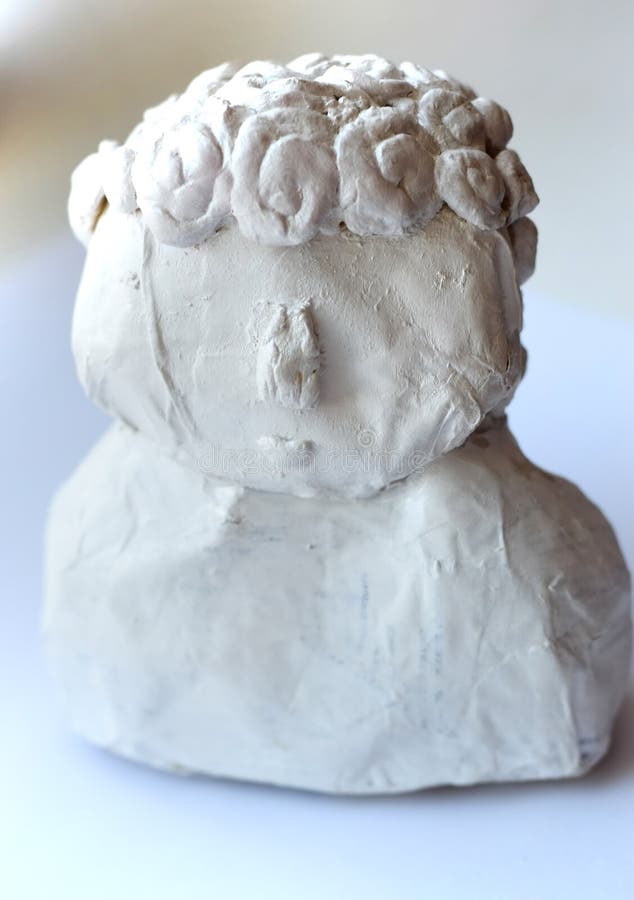 Bust of Papier Mache. an Unnamed Bust of Man. Stock Image Image of