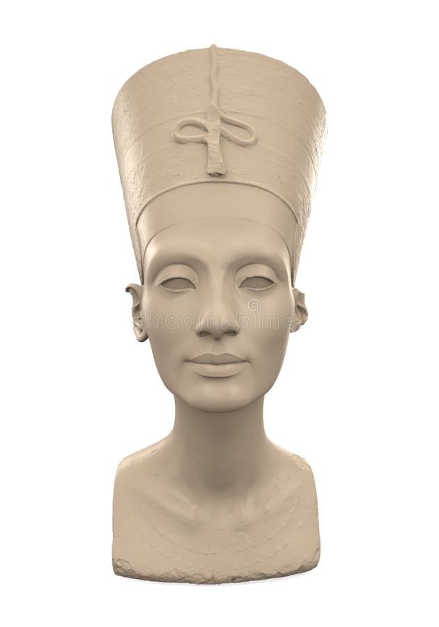 Bust of Queen Nefertiti stock illustration. Illustration of african