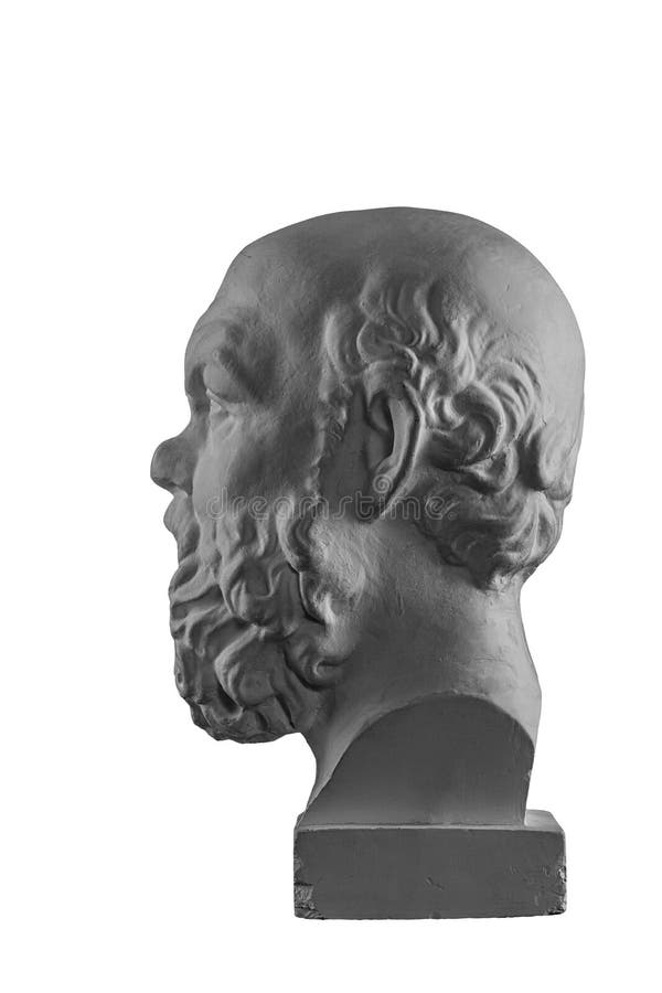 Busto de gesso branco, retrato escultórico de Sócrates fotos de stock royalty free