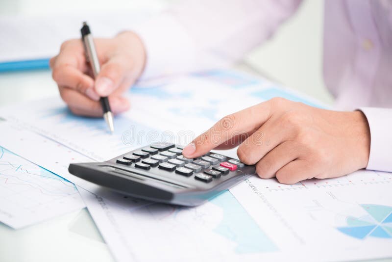 Busy accountant royalty free stock photos
