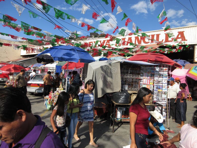 Busy Market Place Before New Years Eve in Mexico stock images Busy Market Place Before New Years Eve in Mexico stock images