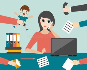 1 Busy Desk Multitasking Woman Free Stock Photos StockFreeImages