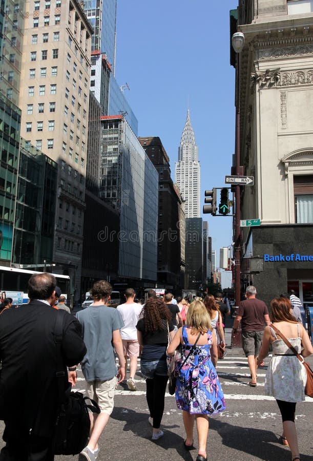 Busy New York Street stock photography