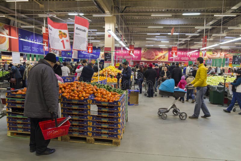 Busy supermarket editorial image. Image of department 28743445