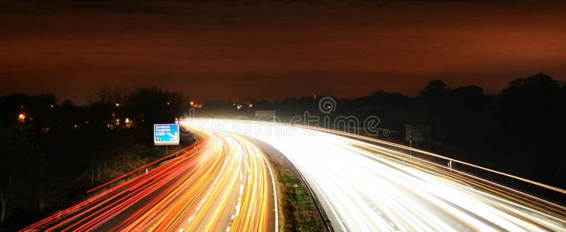 Ocupado noche operación movimienot las luces actual.