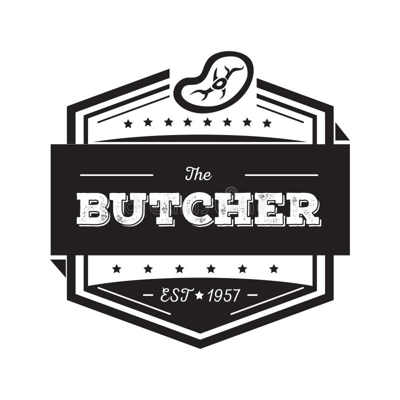 Butcher Labels and Diagrams. Vector Illustration Decorative Design ...