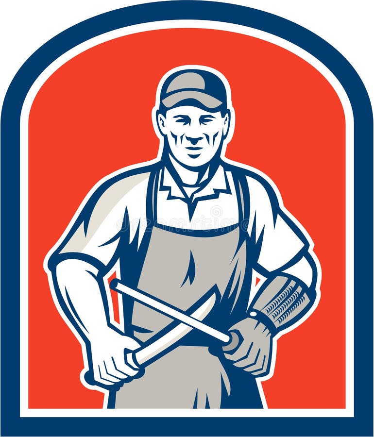 https://thumbs.dreamstime.com/b/butcher-sharpening-knife-shield-illustration-cutter-worker-facing-front-set-inside-crest-isolated-background-38825185.jpg