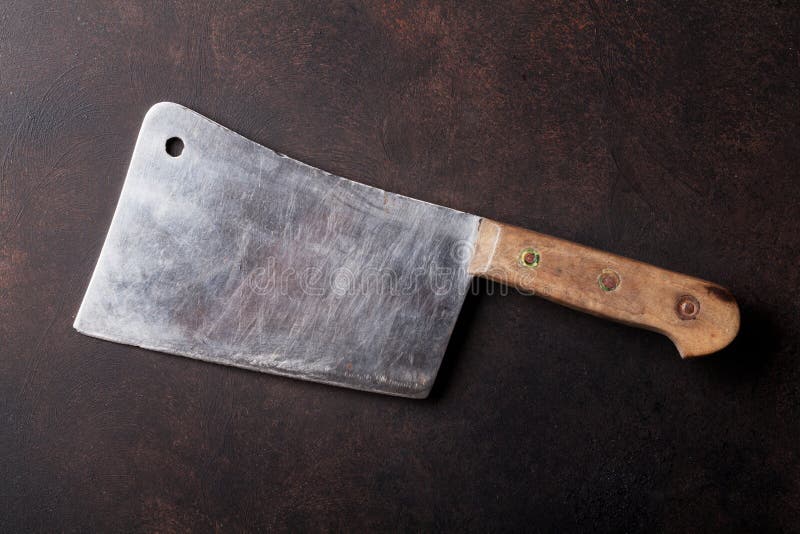 Butcher. Vintage Meat Knife Stock Photo Image of large, copyspace