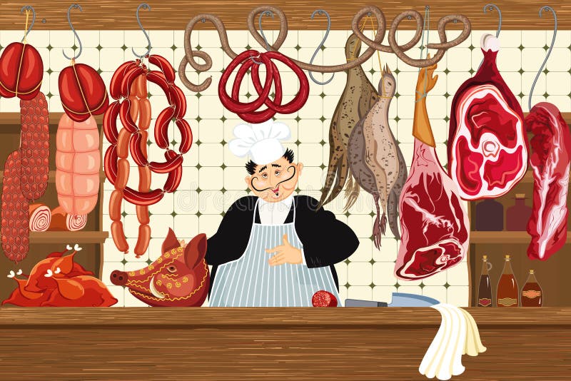 meat butcher clipart