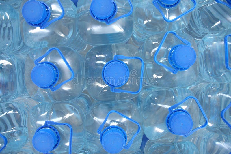 Detail of stack bottled water in industry. Detail of stack bottled water in industry