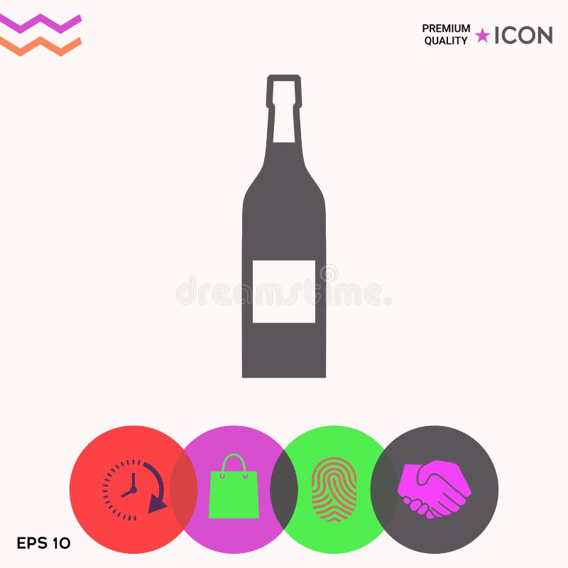 Butelka wino ikona ilustracji Butelka wino ikona ilustracji