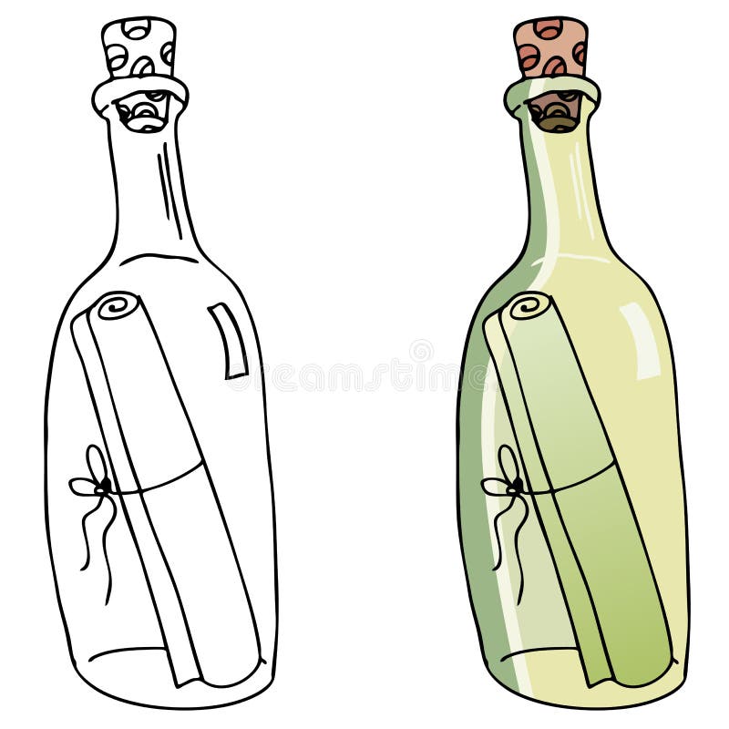 butelki wiadomość ilustracja wektor butelki wiadomość ilustracja wektor