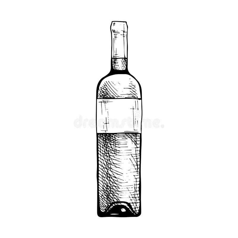 butelki wino ilustracyjny czerwony biały