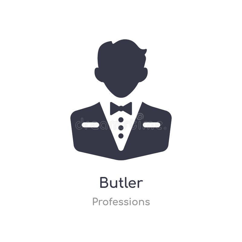 butler icon. isolated butler icon vector illustration from professions collection. editable sing symbol can be use for web site and mobile app