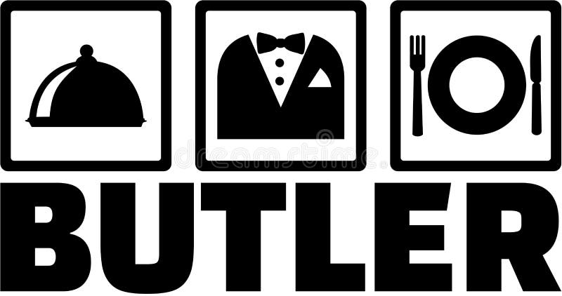 Butler word with icons.