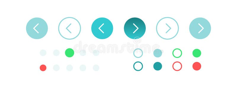 Butoane de pagină în set de elemente stock illustration