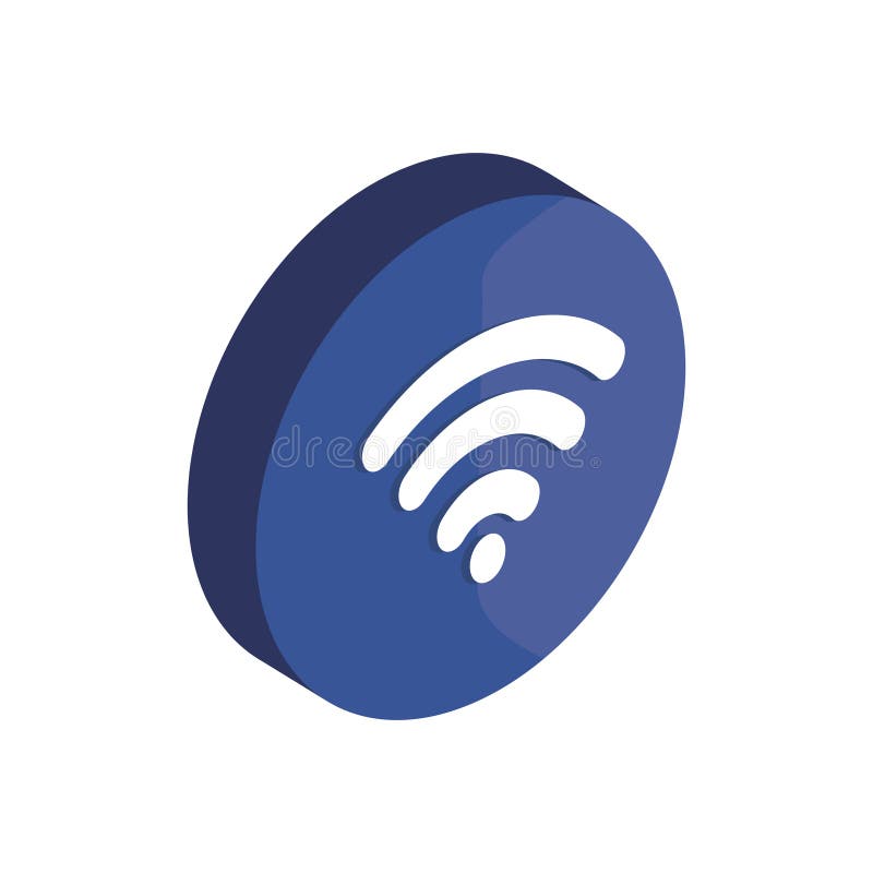 Buton de semnal wifi internet vector illustration