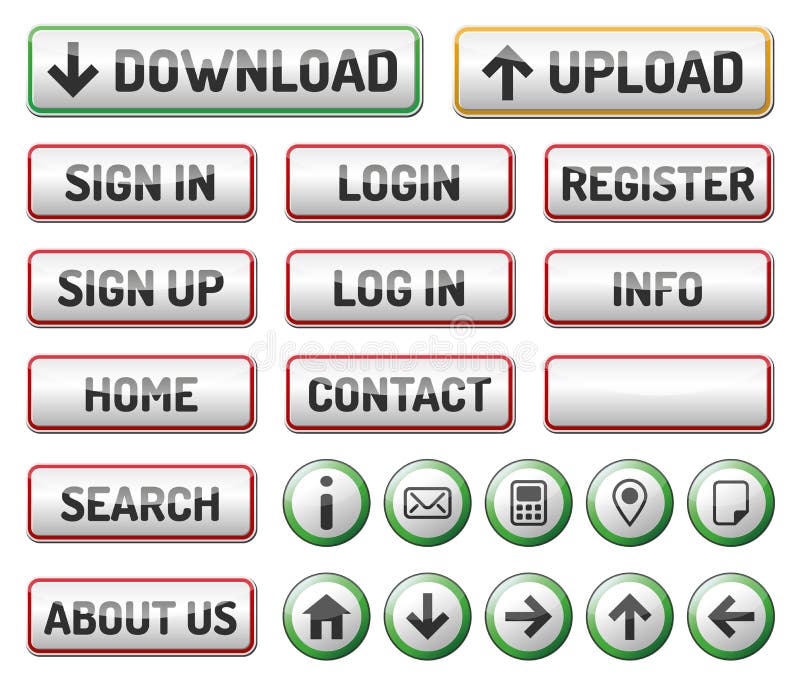 Buton pictogramă Web 2 internet royalty free illustration
