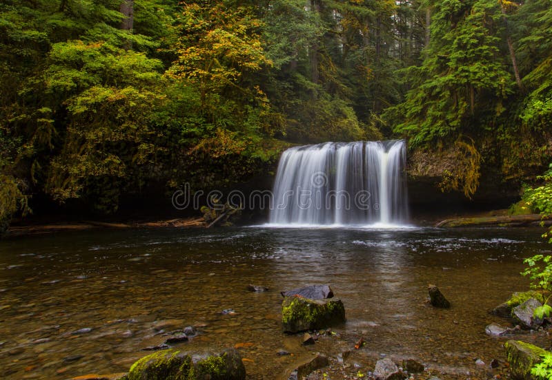 Upper Butte Falls in Oregon Stock Image Image of oregon, waterfall