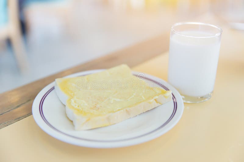 Butter bread with milk. stock photo. Image of clean, background 88499926