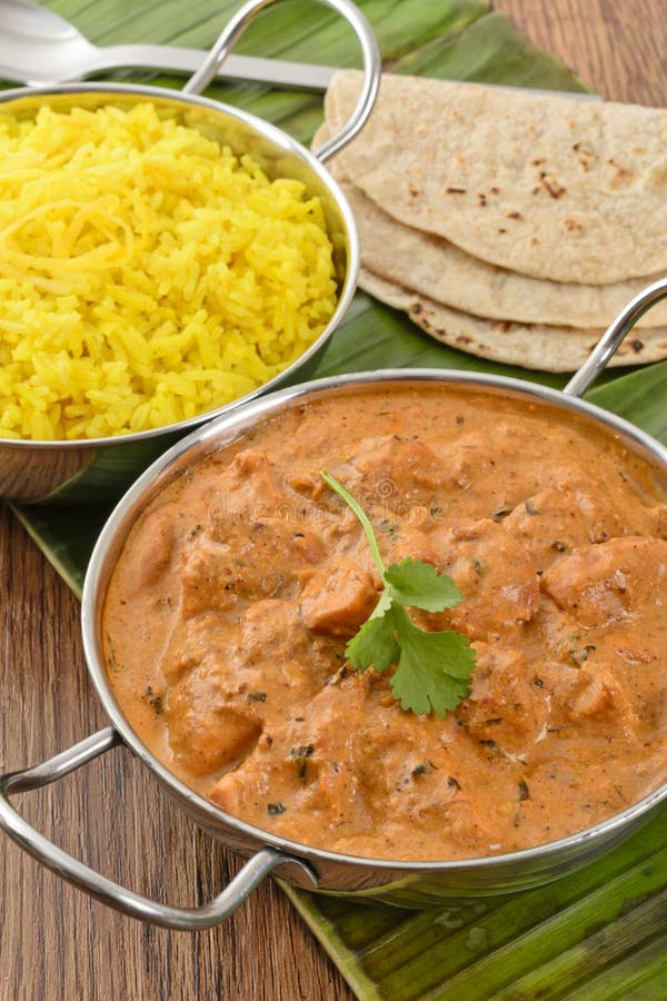 Butter Chicken & Lemon Rice royalty free stock images