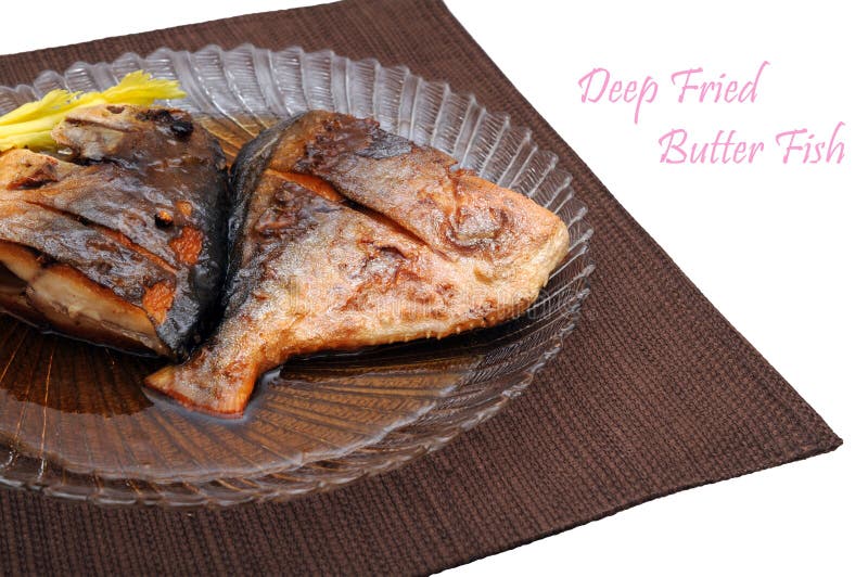 Butter fish stock photo. Image of garnish, deep, closeup 28687006