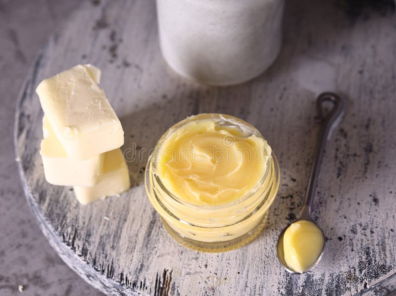 Butter ghee, healthy food stock image. Image of wooden 273094517
