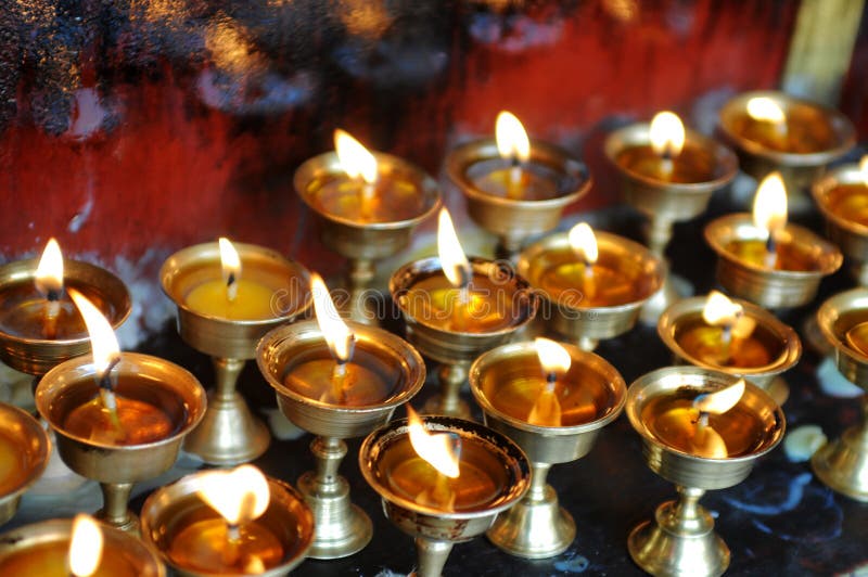 Butter lamps in Tibet