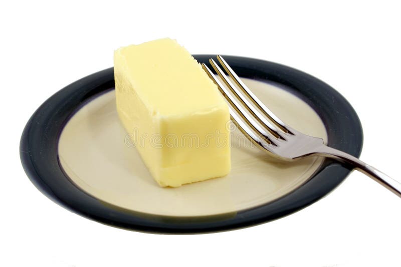 Butter on a plate stock image. Image of dairy, silver 4613567