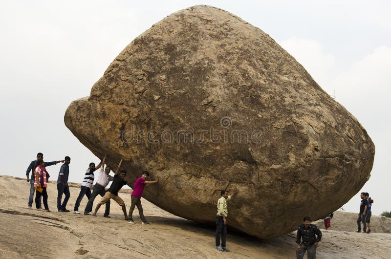 Butterball Krishna σε Mahabalipuram, Tamil Nadu, Ινδία, Ασία στοκ εικόνες Butterball Krishna σε Mahabalipuram, Tamil Nadu, Ινδία, Ασία στοκ εικόνες