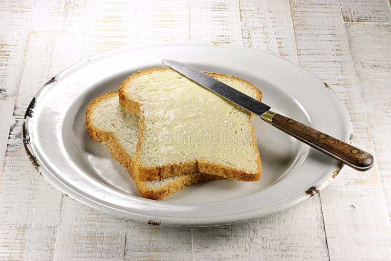 Buttered bread stock photo. Image of buttered, slices 132780620
