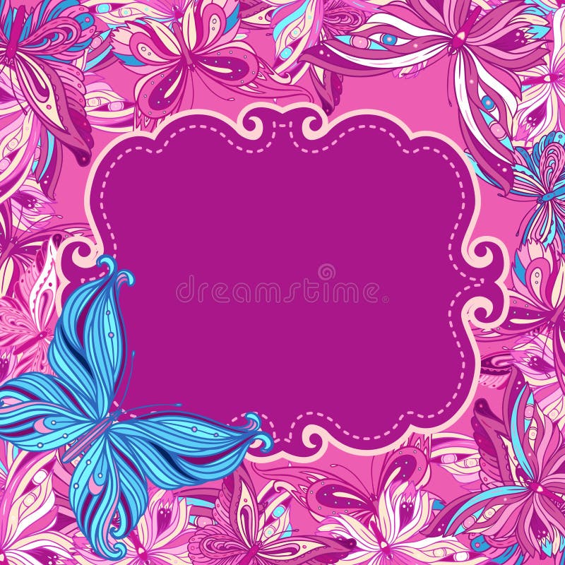 Butterflies Background Design Stock Vector Illustration of curl