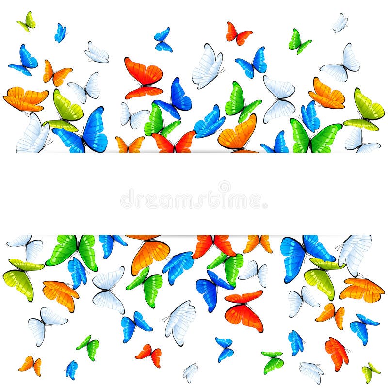 Butterflies Flying in a Circle Stock Vector Illustration of animal