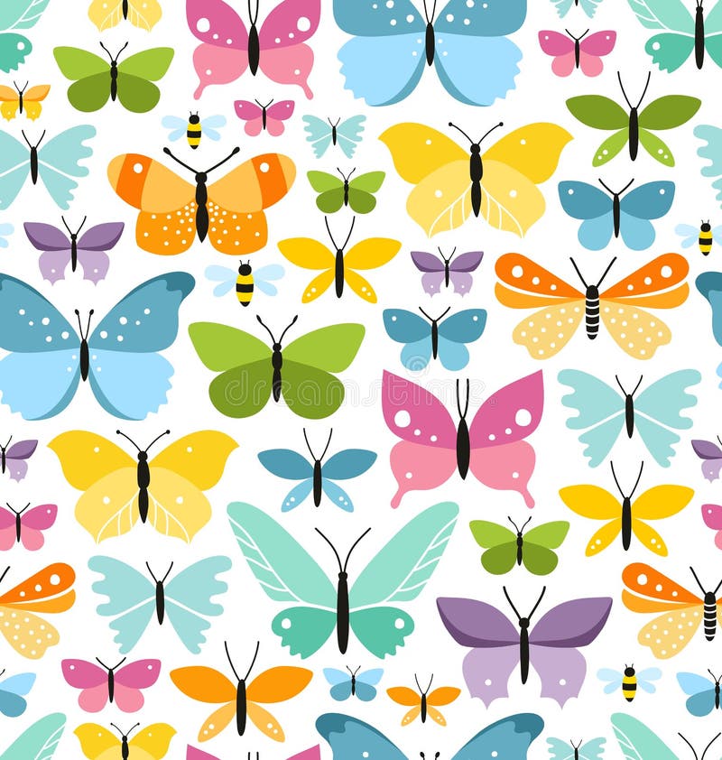Butterflies pattern vector illustration Butterflies pattern vector illustration