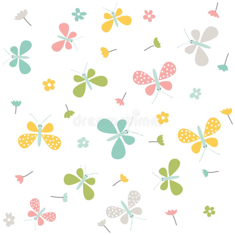 Spring pattern. Vector seamless background. royalty free illustration