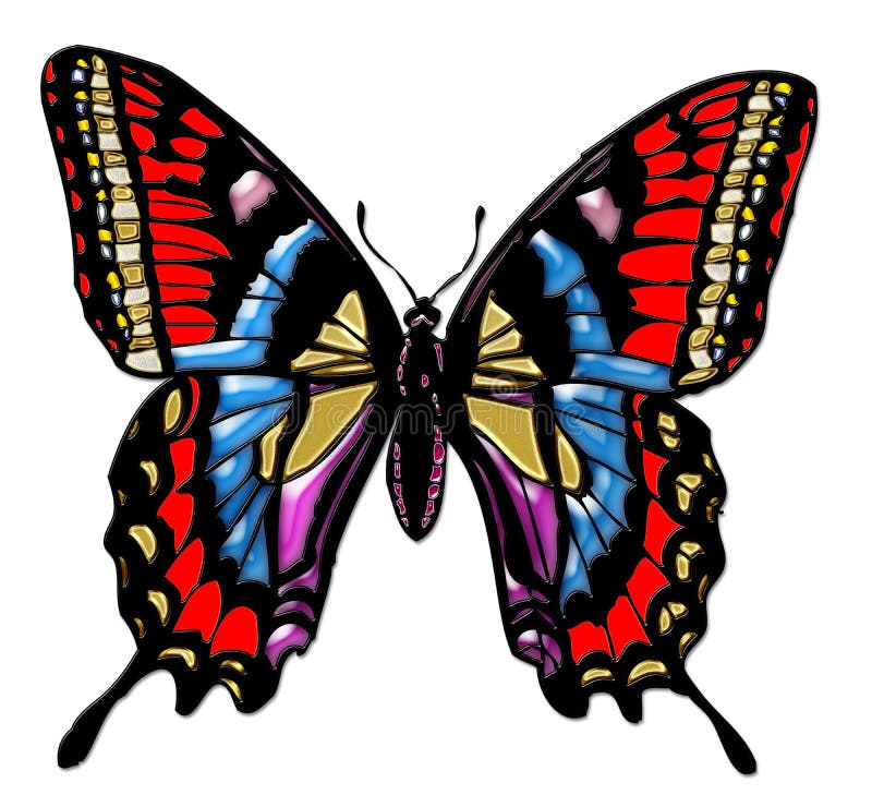 Butterfly art stock illustration. Illustration of design 7021507