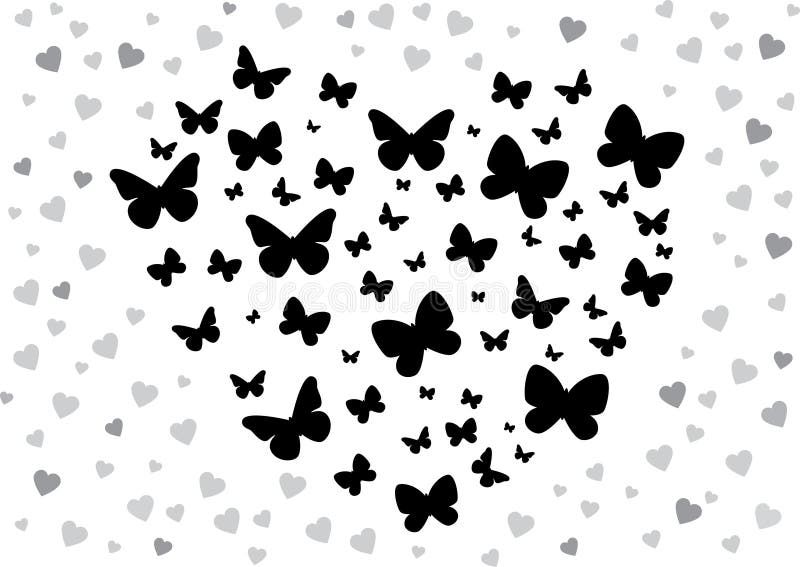 Butterfly black vector illustration