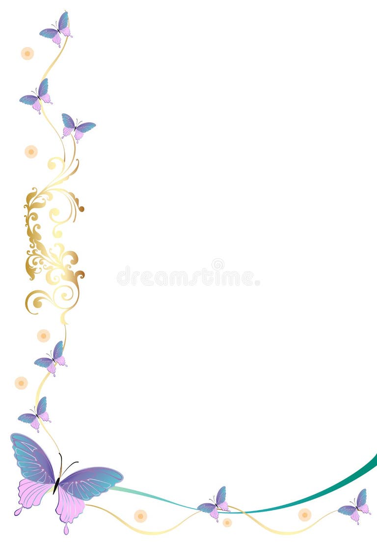 Purple Butterfly Border Stock Illustrations 15,692 Purple Butterfly