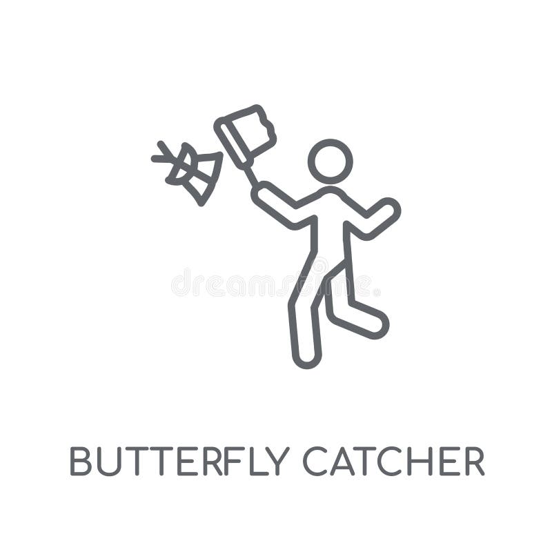 butterfly catcher thin line icon. catcher, fishnet linear icons from  activity and hobbies concept isolated outline sign. Vector illustration  symbol element for web design and apps. 25479507 Vector Art at Vecteezy