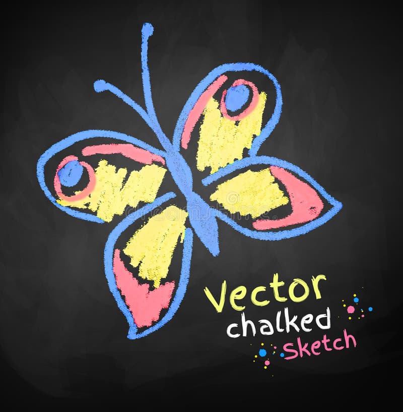 Chalk drawing of balloons stock vector. Illustration of grunge 55565820