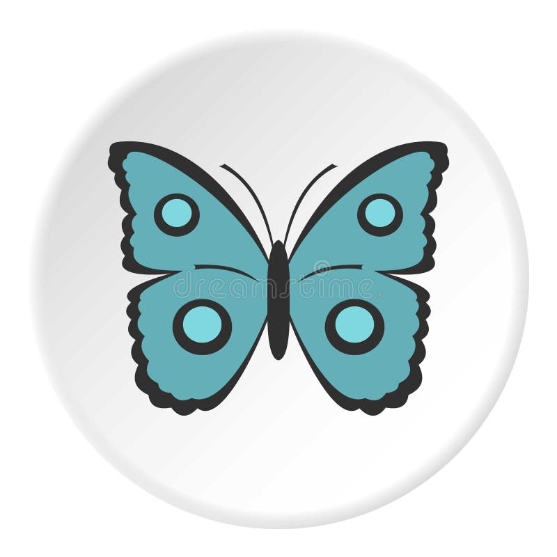 Butterfly with Circles on Wings Icon Circle Stock Vector Illustration