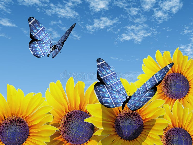 Butterfly and ecology stock illustration. Illustration of energy 21859470