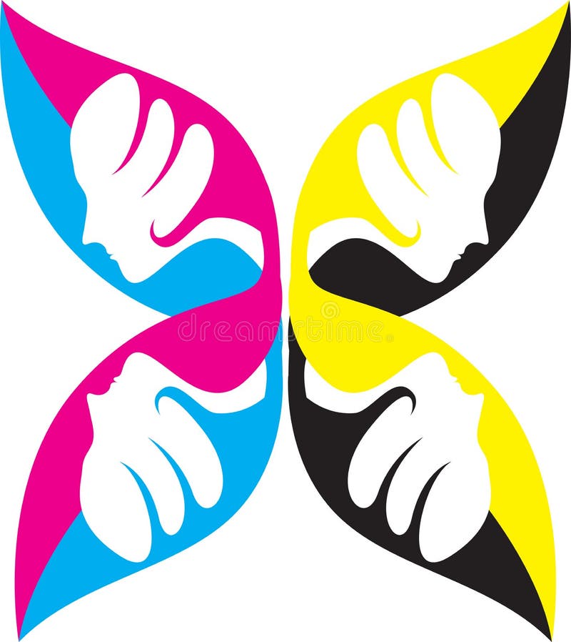 Butterfly face logo