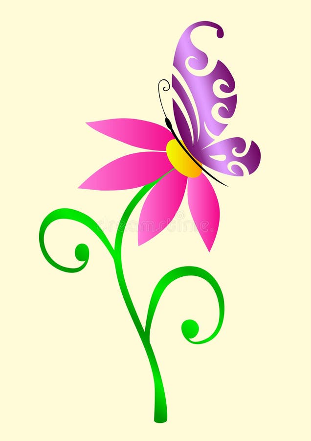 The butterfly on a flower