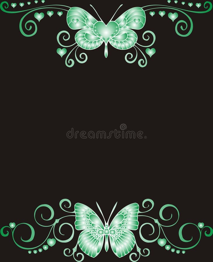 Butterfly frame for greeting card -