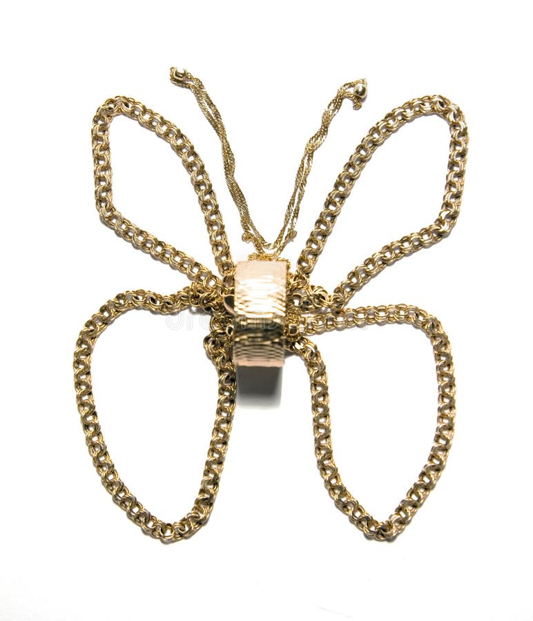 Butterfly of Gold Glitter on White Background Stock Image Image of