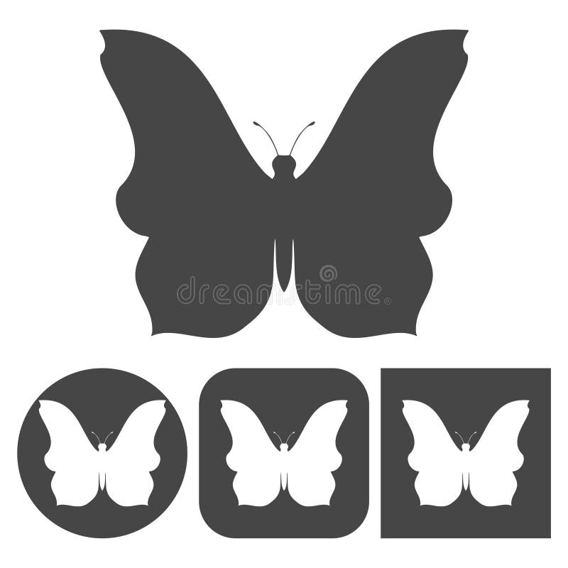 Butterfly icon - icons set stock illustration