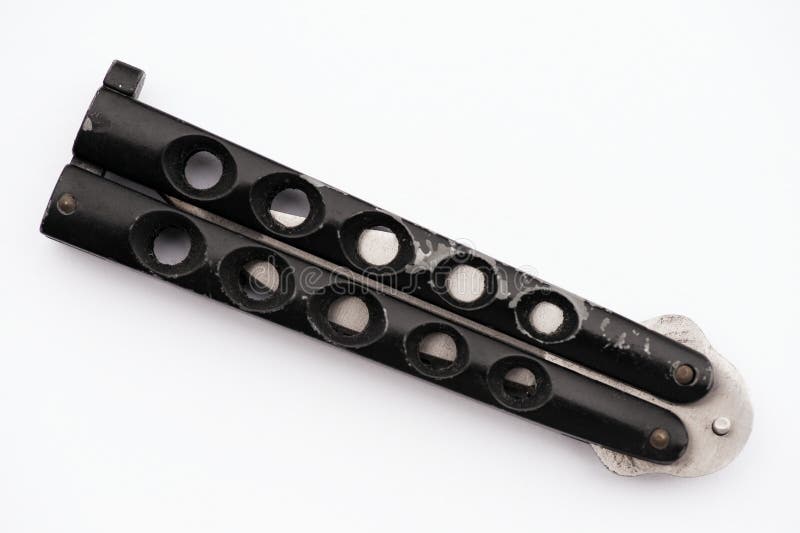 Butterfly knife 2 stock photo. Image of dangerous, background 10744028