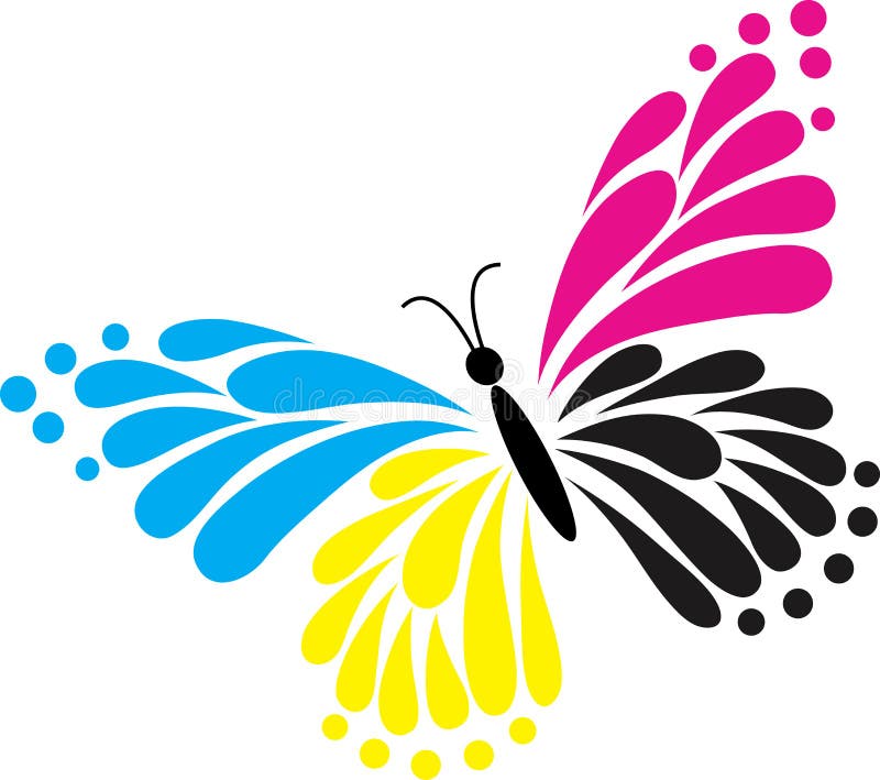 Butterfly logo stock illustration