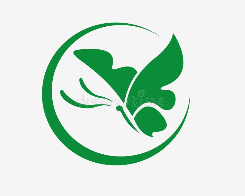 Výkonný z zelený motýl označení organizace nebo instituce společnost.